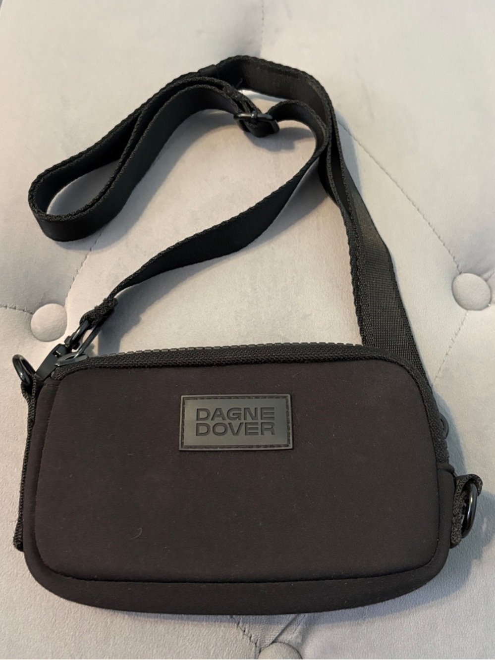 Dagne Dover Mara Neoprene Phone Sling Crossbody Onyx Black